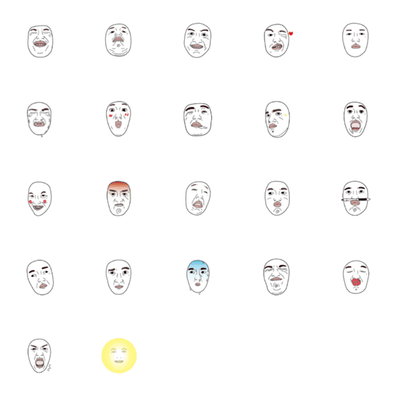 [LINE絵文字]face talkの画像一覧