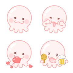 [LINE絵文字] Pink Taco OCTO Fun ＆ Cute Emojiの画像