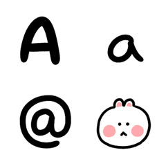 [LINE絵文字] simple text + emojiの画像