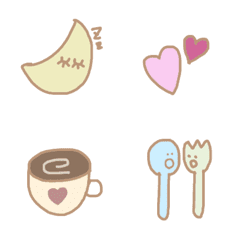 [LINE絵文字] 毎日使える、ゆるーいemoji。の画像