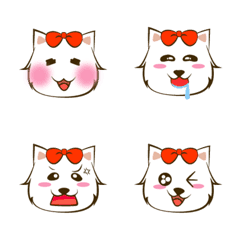 [LINE絵文字] Samoyed dog's attitudeの画像