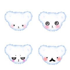 [LINE絵文字] White cloud bear 2の画像