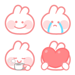 [LINE絵文字] Simple Pink Rabbit HO-ONGの画像