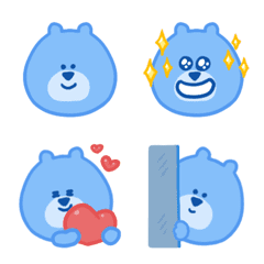 [LINE絵文字] Blue Bear Faceの画像