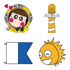 [LINE絵文字] Diver emojiの画像