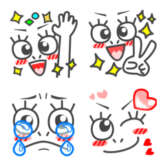 [LINE絵文字] 会話で使おう！ポップで優しい大人の絵文字の画像