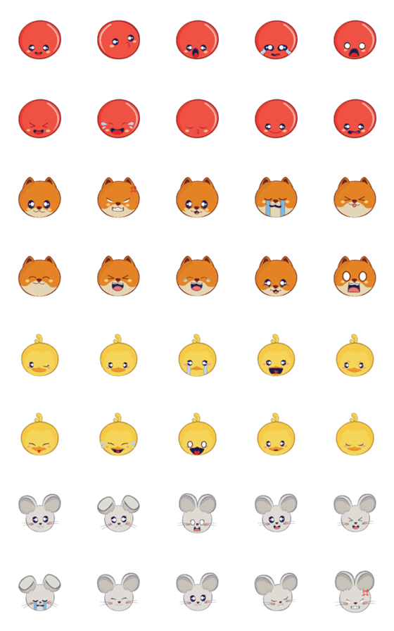 [LINE絵文字]Booron Emoji Collection Part Iの画像一覧