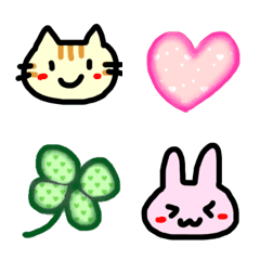 [LINE絵文字] Emoji of cat and rabbitの画像