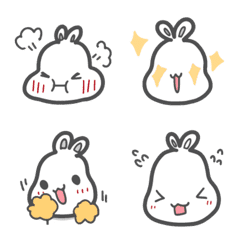 [LINE絵文字] Momo I'm White Rabbit emojiの画像