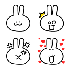 [LINE絵文字] Little White Rabbit Faceの画像