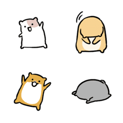 [LINE絵文字] Little ＆ Cute Hamstersの画像