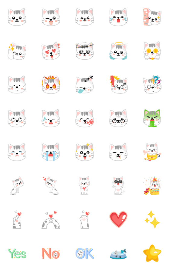 [LINE絵文字]Lovely Cat Catの画像一覧