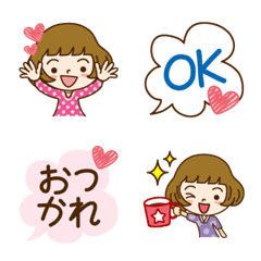 [LINE絵文字] LOVEがいっぱい♡女子の画像