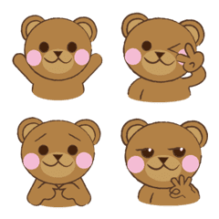 [LINE絵文字] Cute Bear-Emoji Stickersの画像