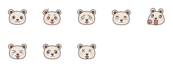 [LINE絵文字]-Bear-の画像一覧