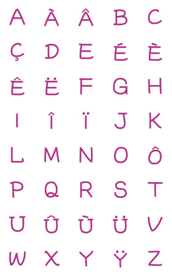 [LINE絵文字]French alphabet Emonji(capital letter)の画像一覧