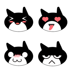 [LINE絵文字] the black FaceCatの画像