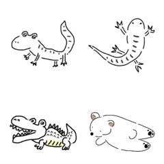 [LINE絵文字] white animalの画像