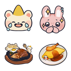 [LINE絵文字] Shirokuma Mori！Food Special Emojiの画像