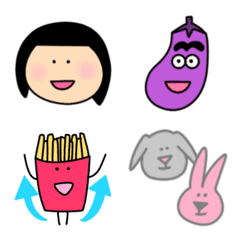 [LINE絵文字] マンナちゃんと仲間たち 絵文字の画像