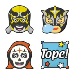 [LINE絵文字] プロレス ルチャドール ルード 絵文字の画像