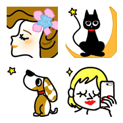 [LINE絵文字] Jessica ＆ Nicole、お洒落絵文字の画像