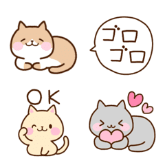 [LINE絵文字] のんびりネコちゃん♡絵文字の画像