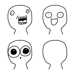 [LINE絵文字] ugly white head！！！！！の画像