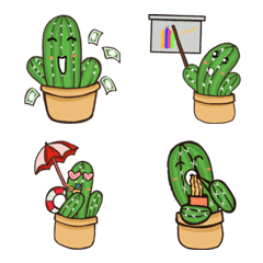 [LINE絵文字] Cute Cactus Emojiの画像