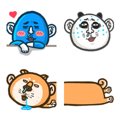 [LINE絵文字] Blue Biggi family Expressionの画像