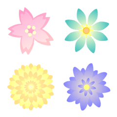 [LINE絵文字] 花フレーム絵文字の画像