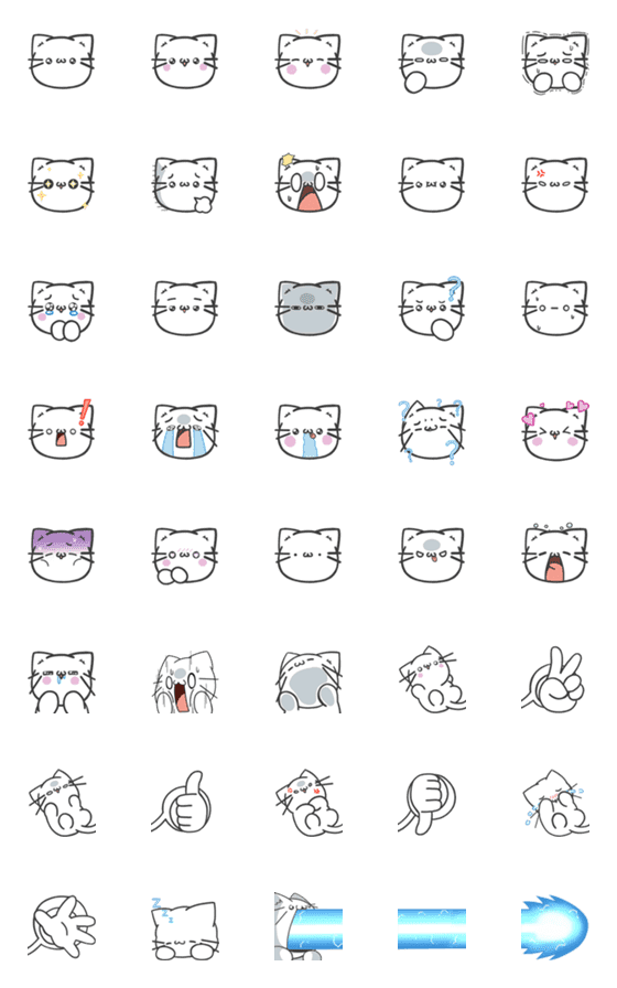[LINE絵文字]This cat is too exaggerated Newの画像一覧