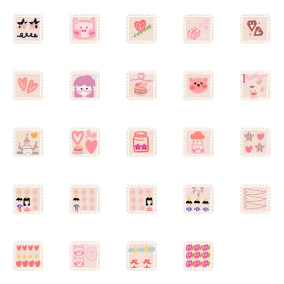 [LINE絵文字]ピンクのかわいいスタンプステッカーの画像一覧