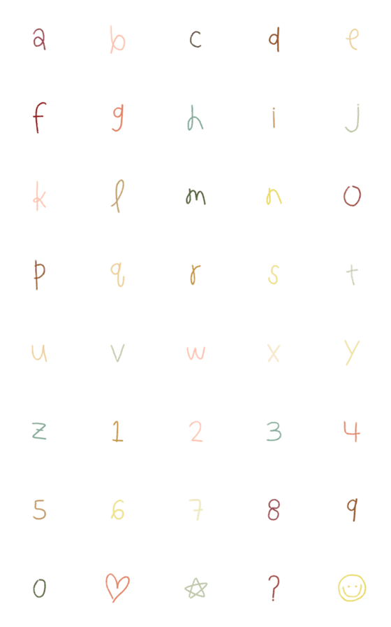 [LINE絵文字]abc lowercaseの画像一覧
