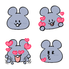 [LINE絵文字] Cute Gray Mouseの画像