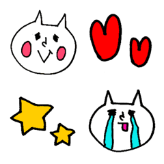 [LINE絵文字] へっぽこねこえもじの画像