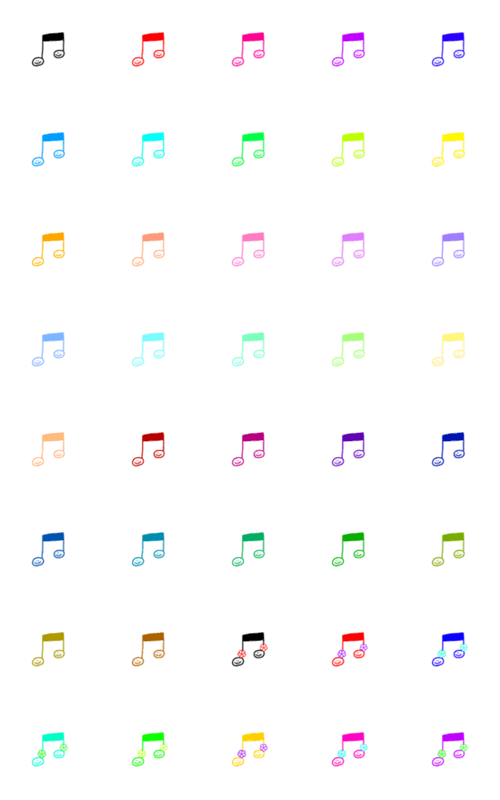 [LINE絵文字]音符の詰め合わせ 2の画像一覧