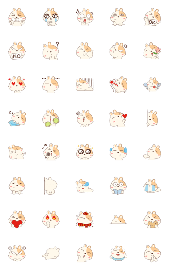 [LINE絵文字]Toki The Rabbit Emojiの画像一覧