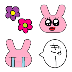 [LINE絵文字] 毎日使えるうさちゃん絵文字の画像