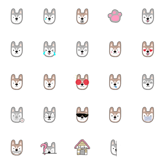 [LINE絵文字]Husky like youの画像一覧