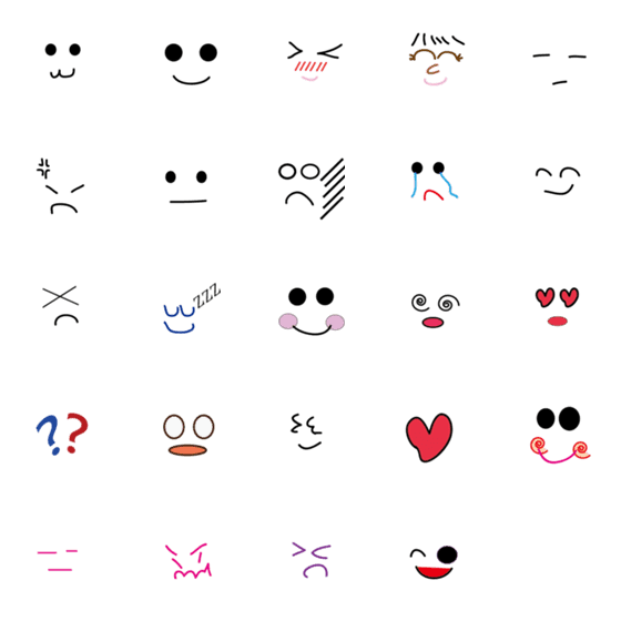 [LINE絵文字]Hand drawn emoji packの画像一覧