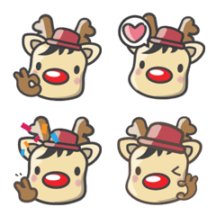 [LINE絵文字] MiLu Little Elk Emoji Stickersの画像