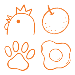 [LINE絵文字] TN orange line emoji 01の画像