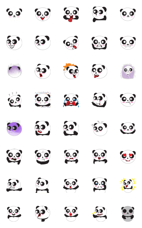 [LINE絵文字]Ping Ping Pandaの画像一覧