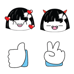 [LINE絵文字] Black white Emojiの画像