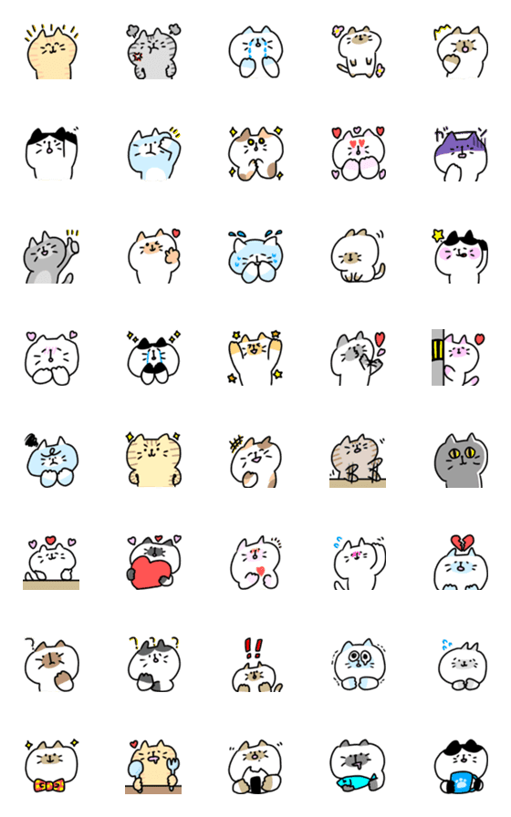 [LINE絵文字]ねこつめあわせの画像一覧