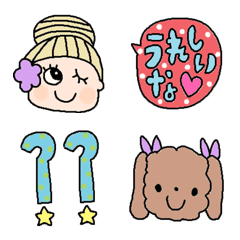 [LINE絵文字] 色んな絵文字セット193大人可愛いシンプルの画像