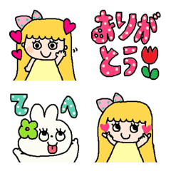 [LINE絵文字] 色んな絵文字セット211大人可愛いシンプルの画像