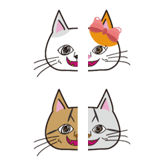 [LINE絵文字] り〜ちゃんの猫 猫作成キットの画像