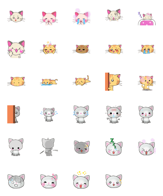 [LINE絵文字]Cat2 emojiの画像一覧